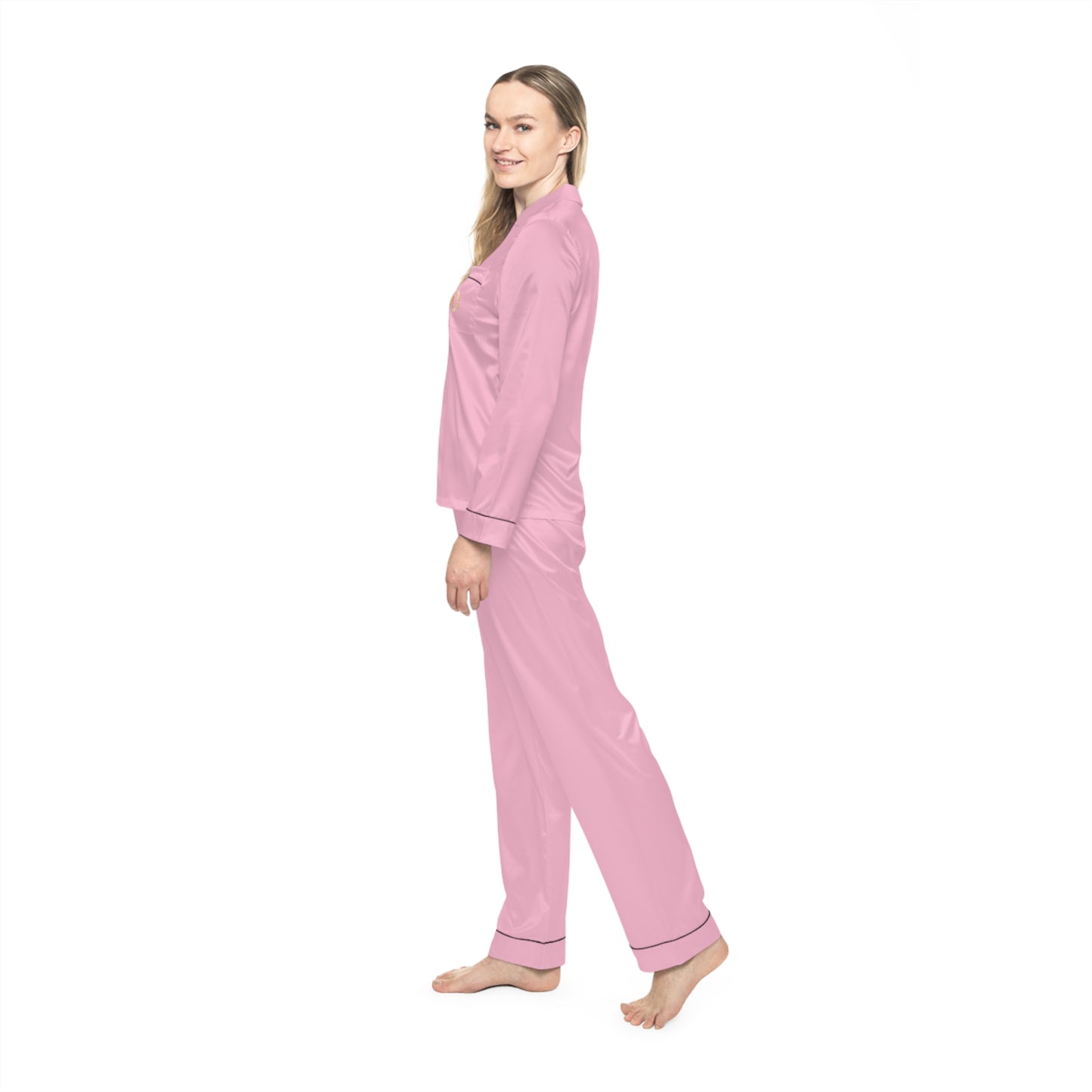 TM Pink Women's Satin Pajamas