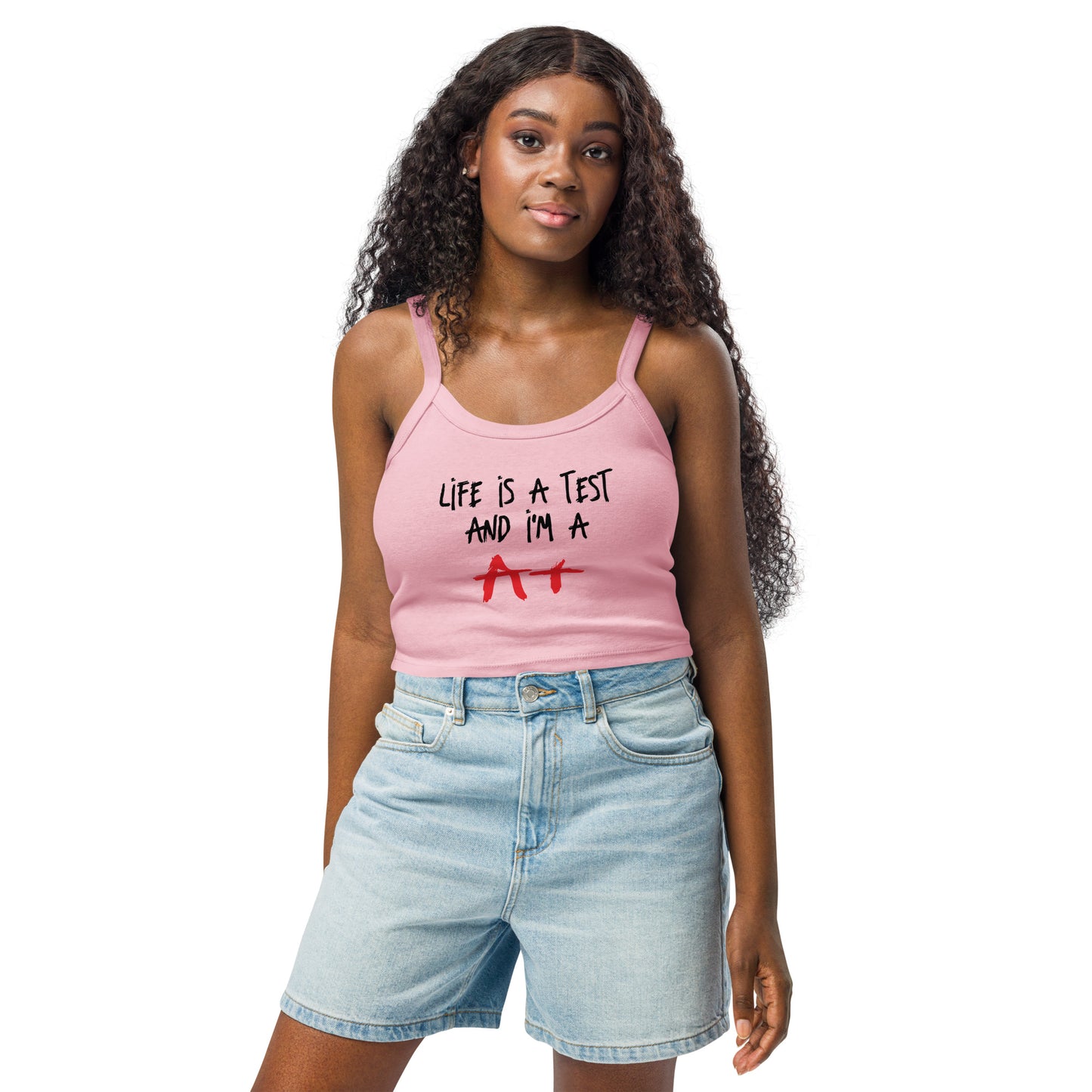 Life is a Test Women’s micro-rib tank top