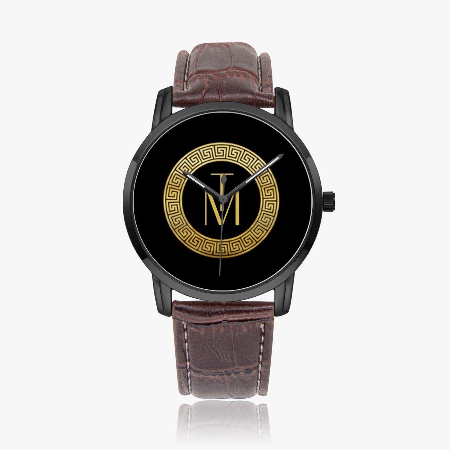 TM Luxury Watch Black Gold Logo