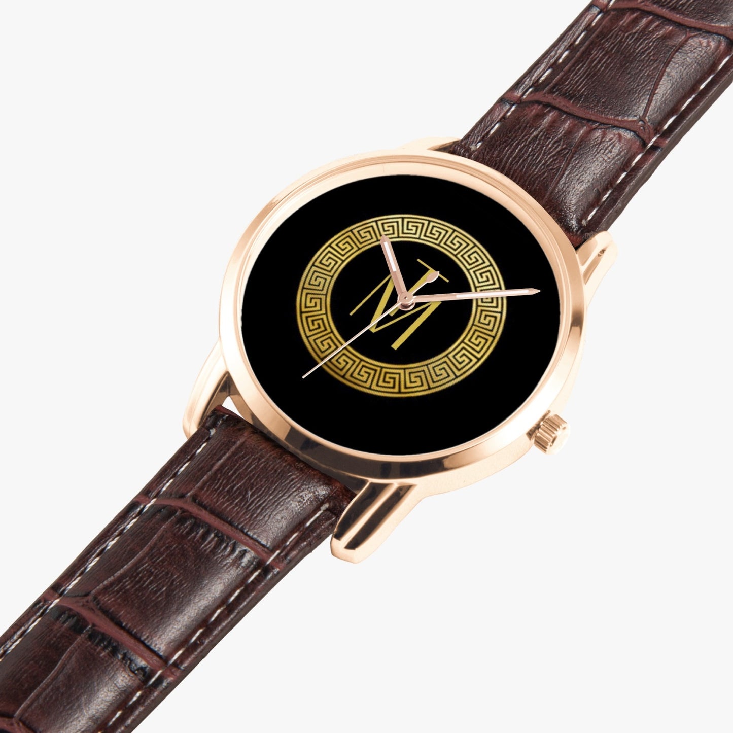 TM Luxury Watch Black Gold Logo