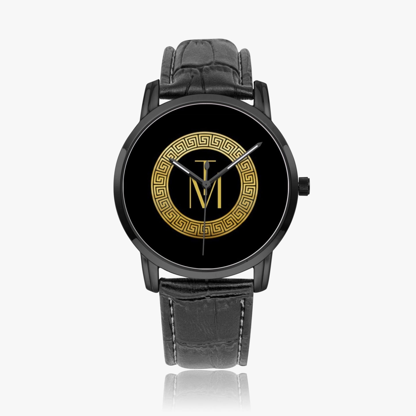 TM Luxury Watch Black Gold Logo