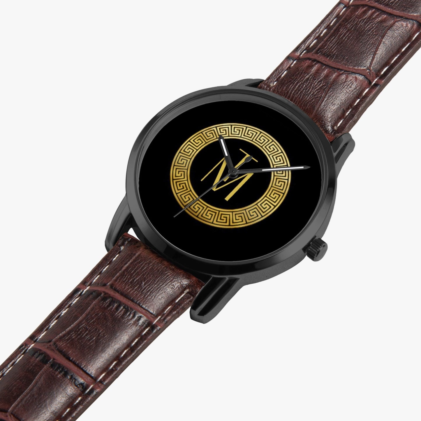 TM Luxury Watch Black Gold Logo