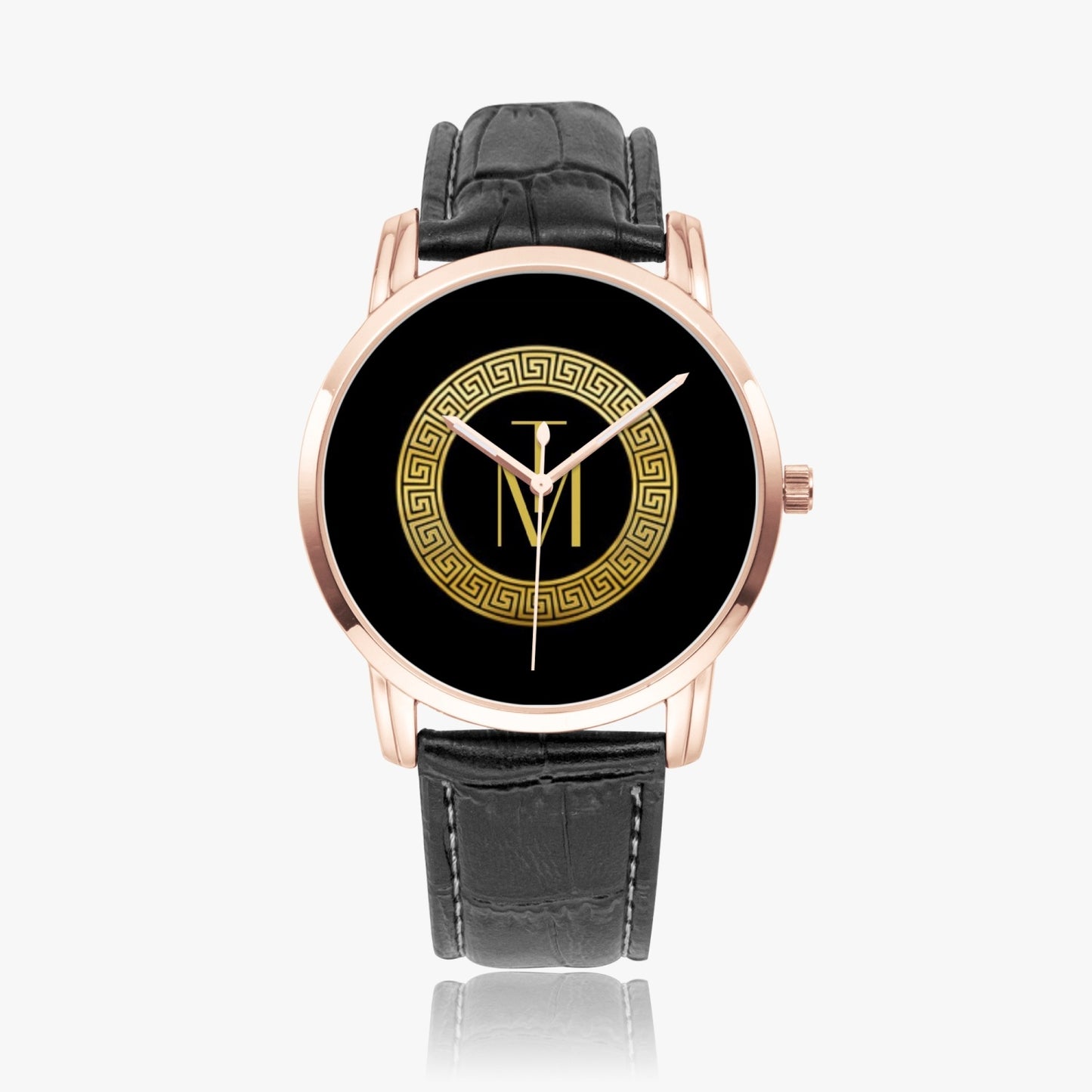 TM Luxury Watch Black Gold Logo