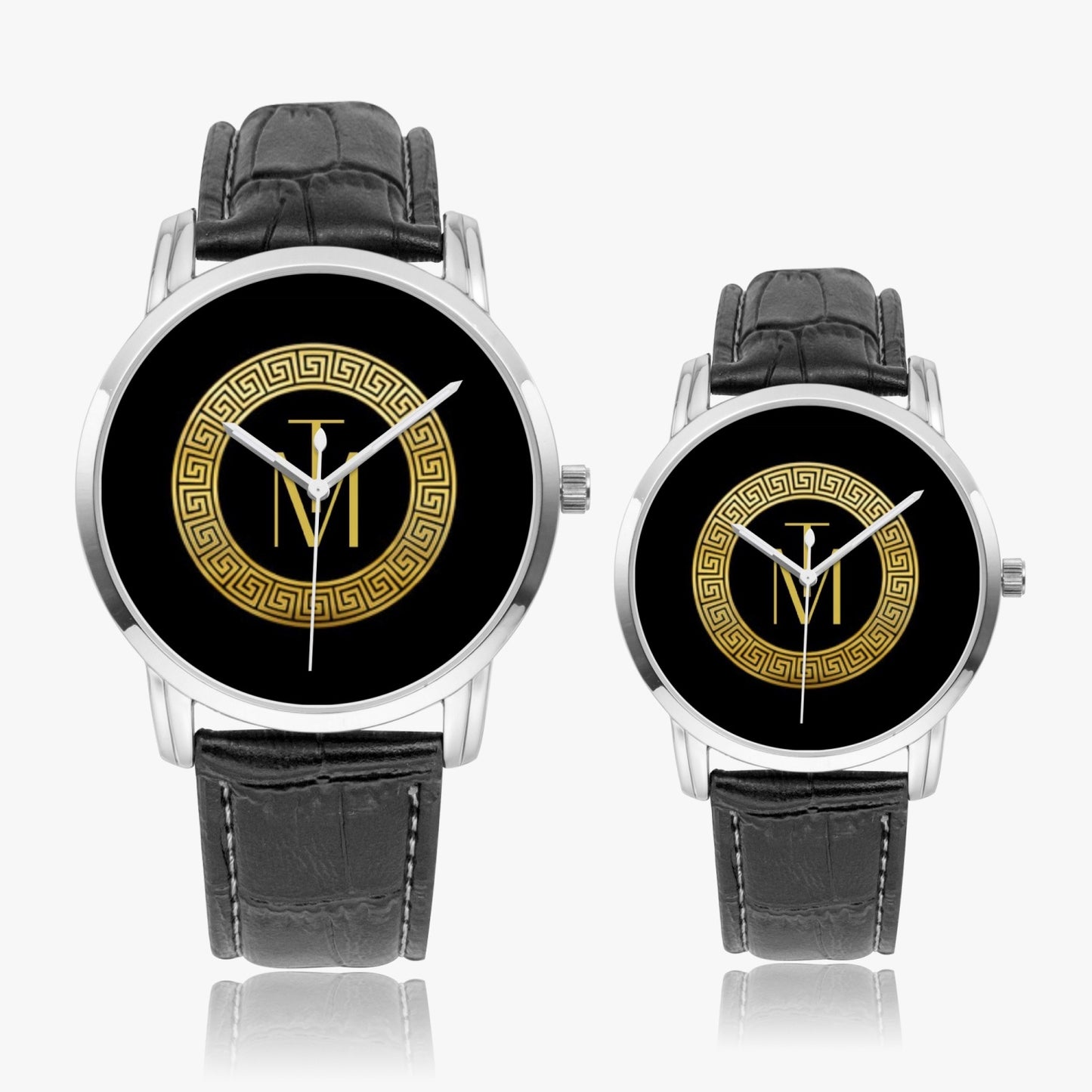 TM Luxury Watch Black Gold Logo