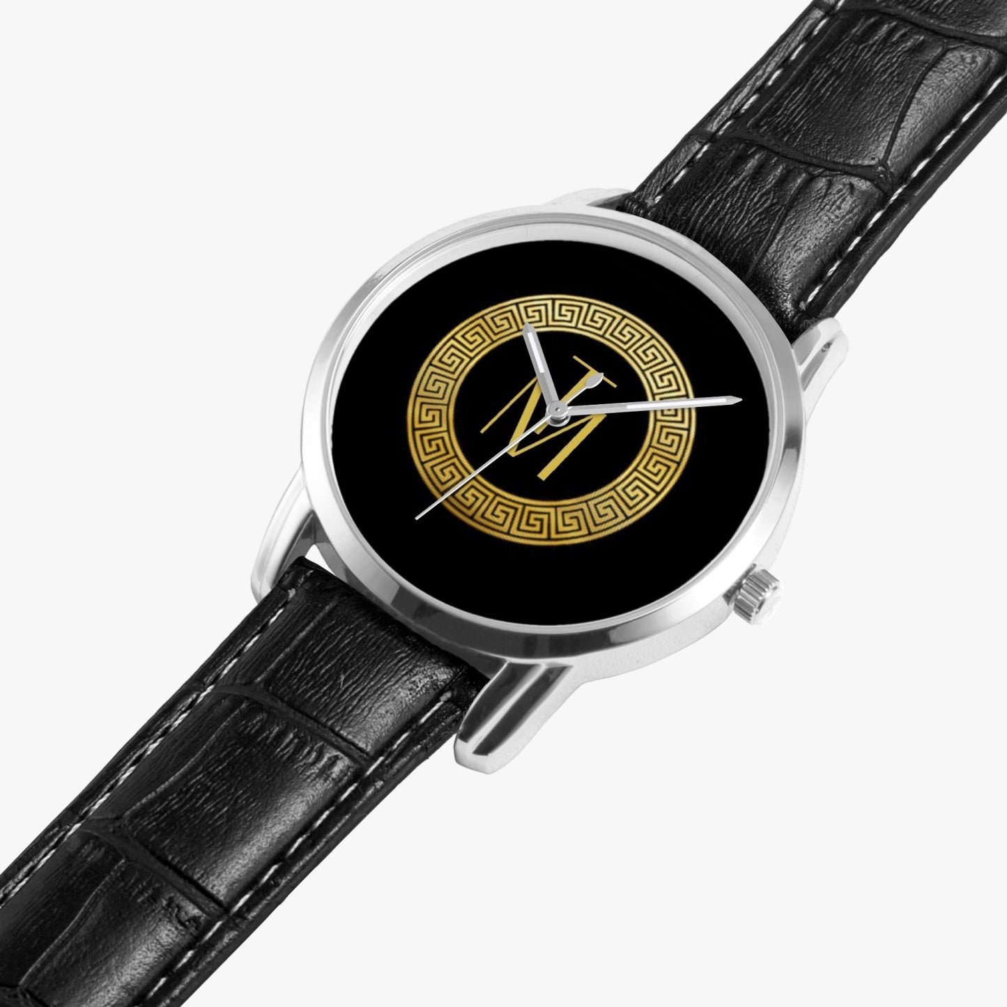 TM Luxury Watch Black Gold Logo