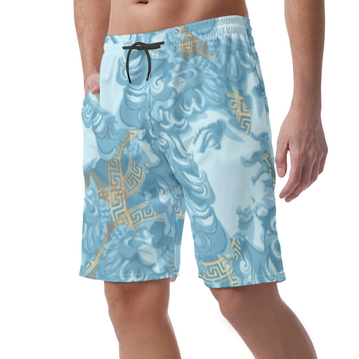 TM Greca Sky Blue Men's Casual Short Pants