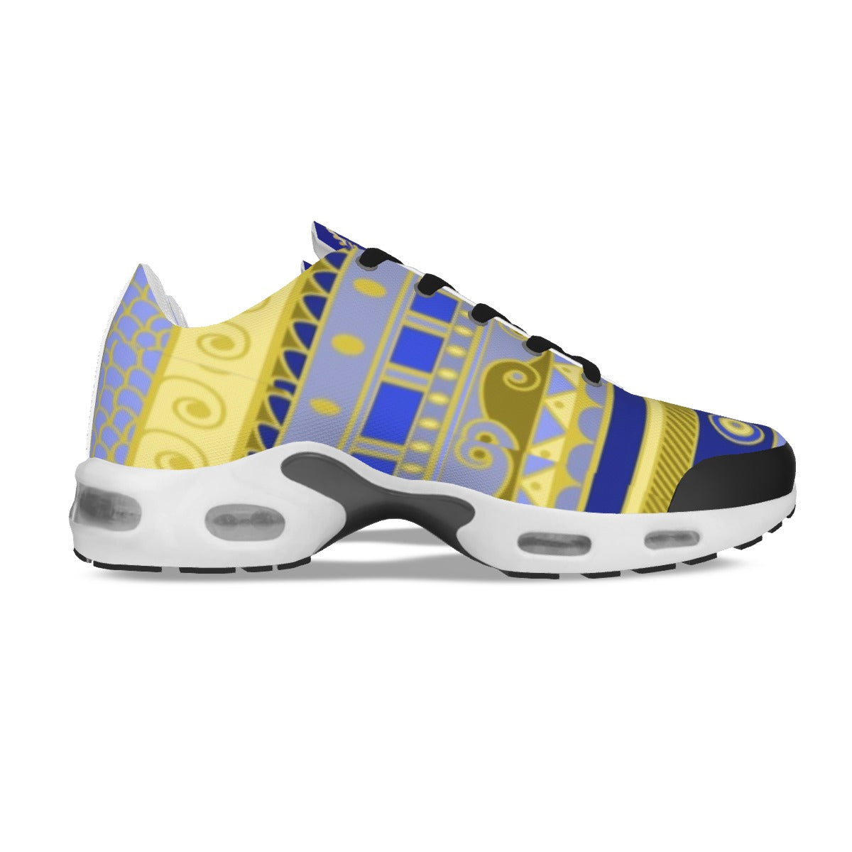 TM Cush Sports Shoes Blue Yello