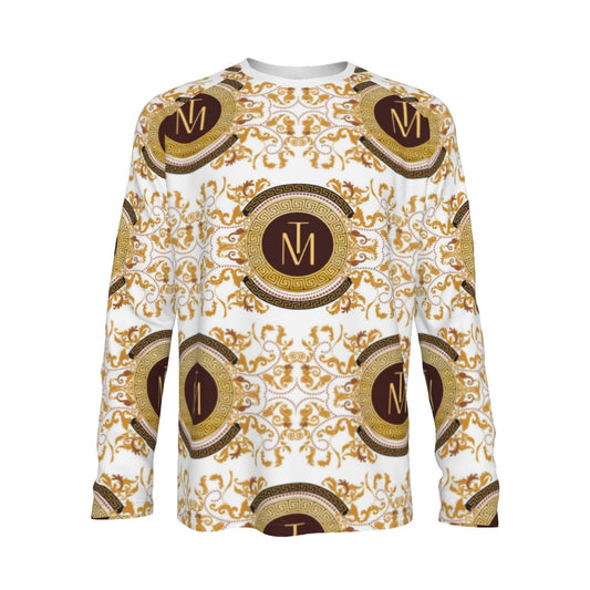 TM Men's Long Sleeve T-shirt (Brown Leaf)  | 190GSM Cotton