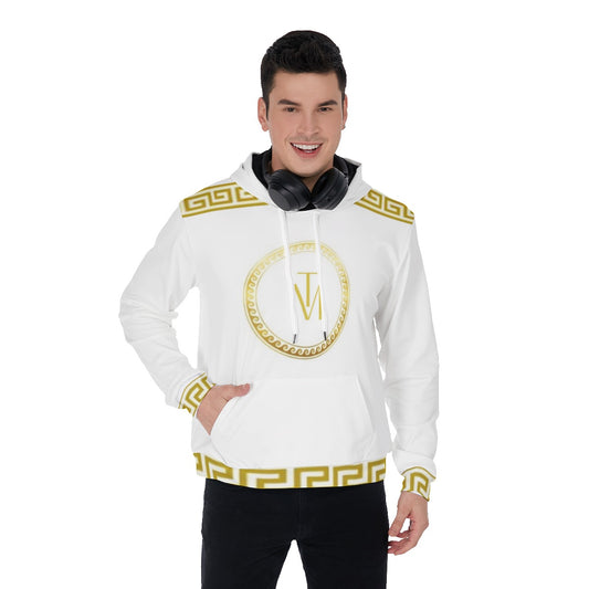 TM White & Gold Greca Hoodie