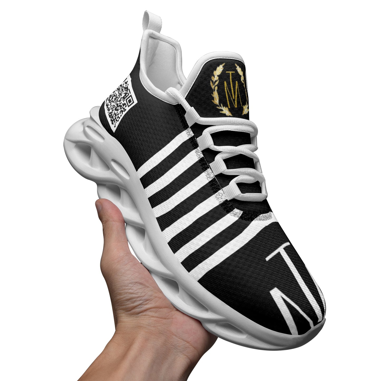 TM "Lightfoot" Zebra Edition Bounce Mesh Knit Sneakers