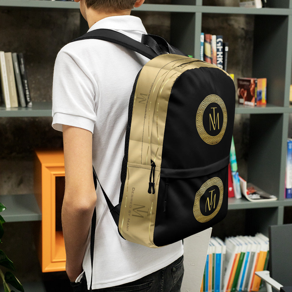 TM Luxury Black & Gold Backpack