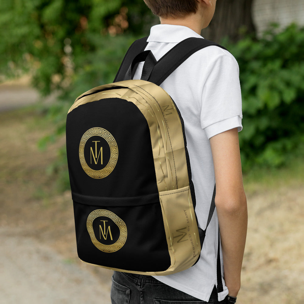 TM Luxury Black & Gold Backpack