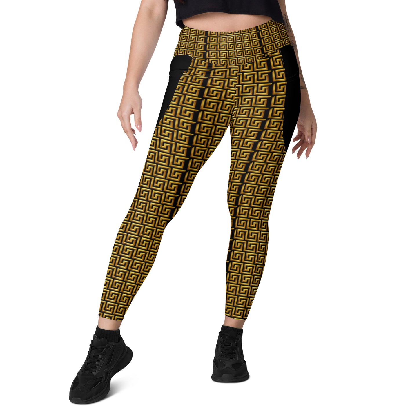 TM Greca Stencil Leggings with pockets