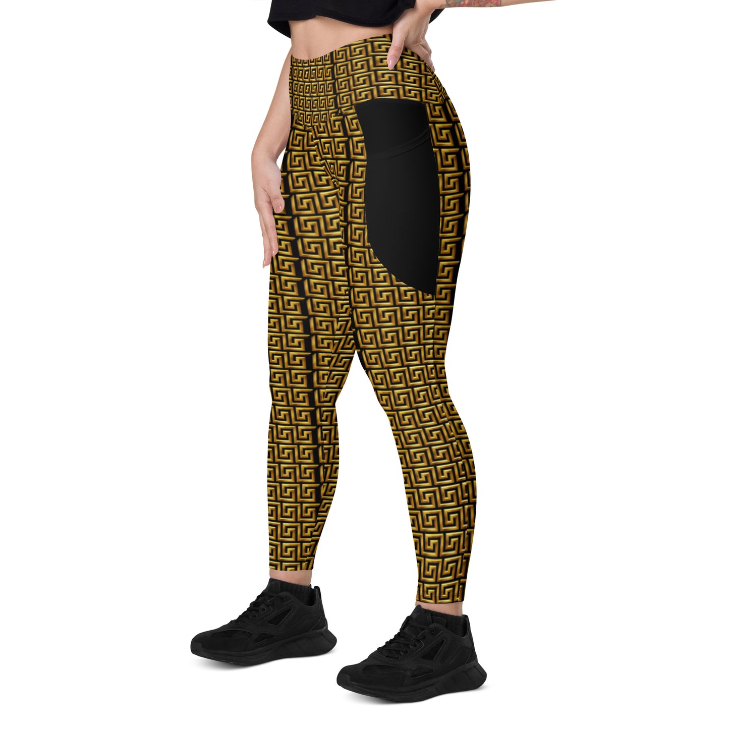 TM Greca Stencil Leggings with pockets