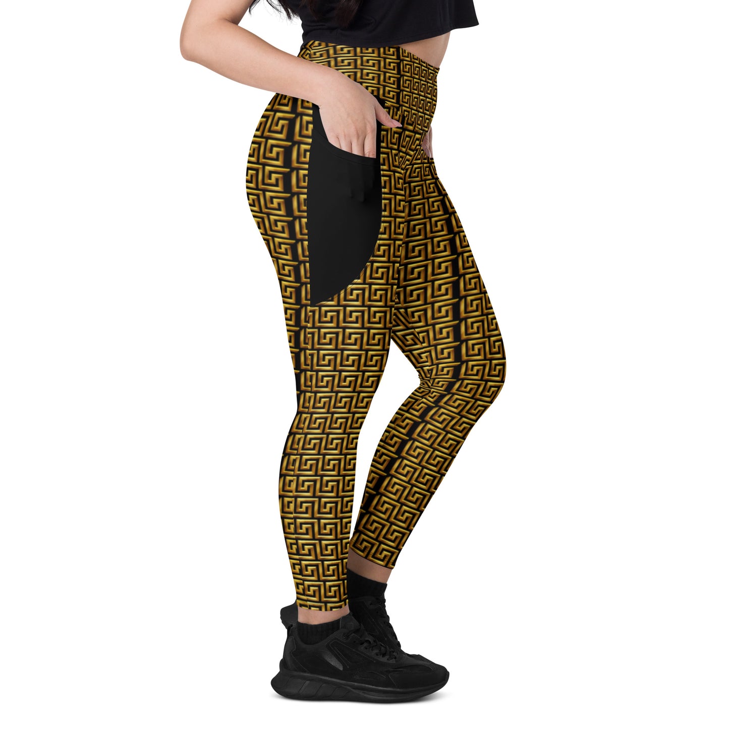 TM Greca Stencil Leggings with pockets