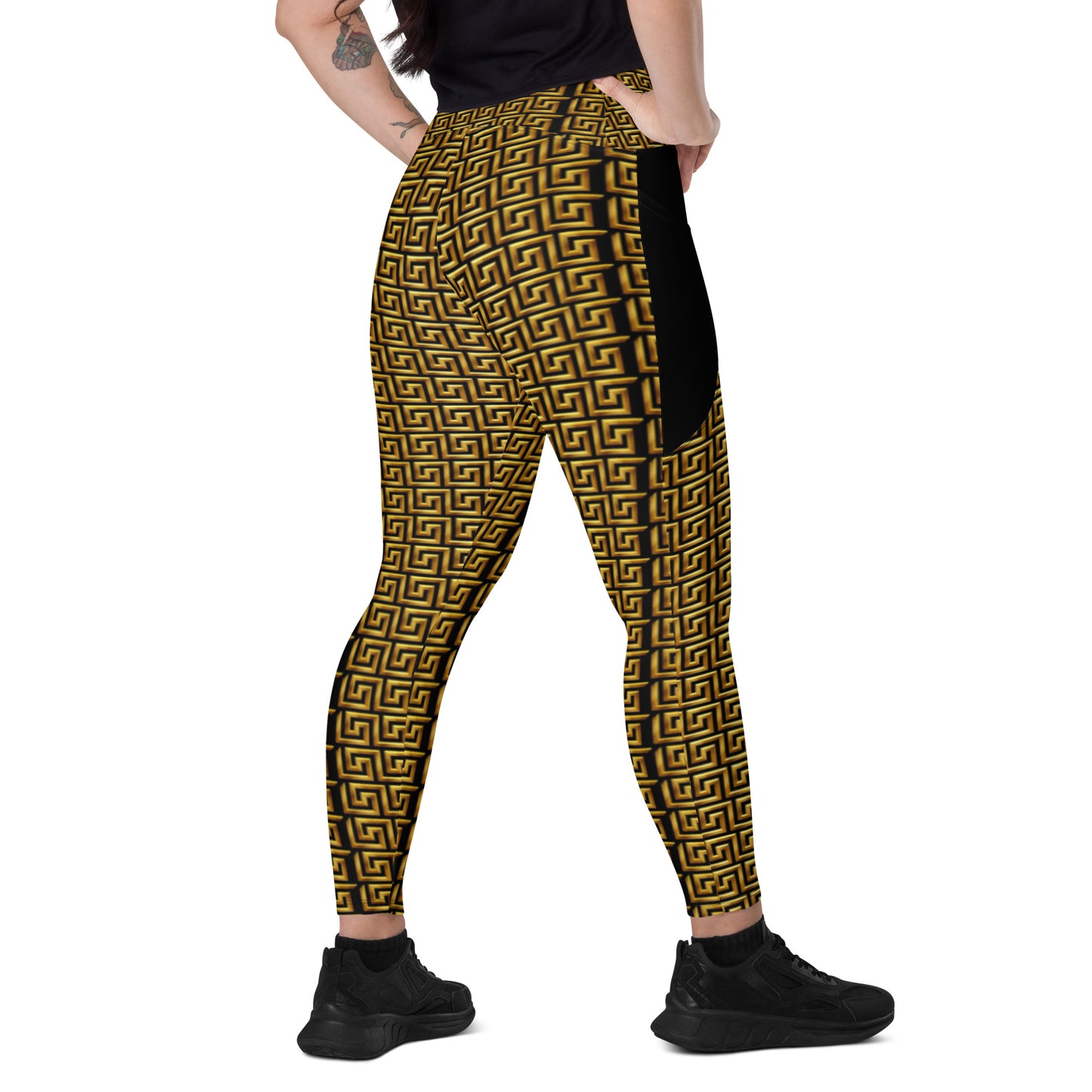 TM Greca Stencil Leggings with pockets