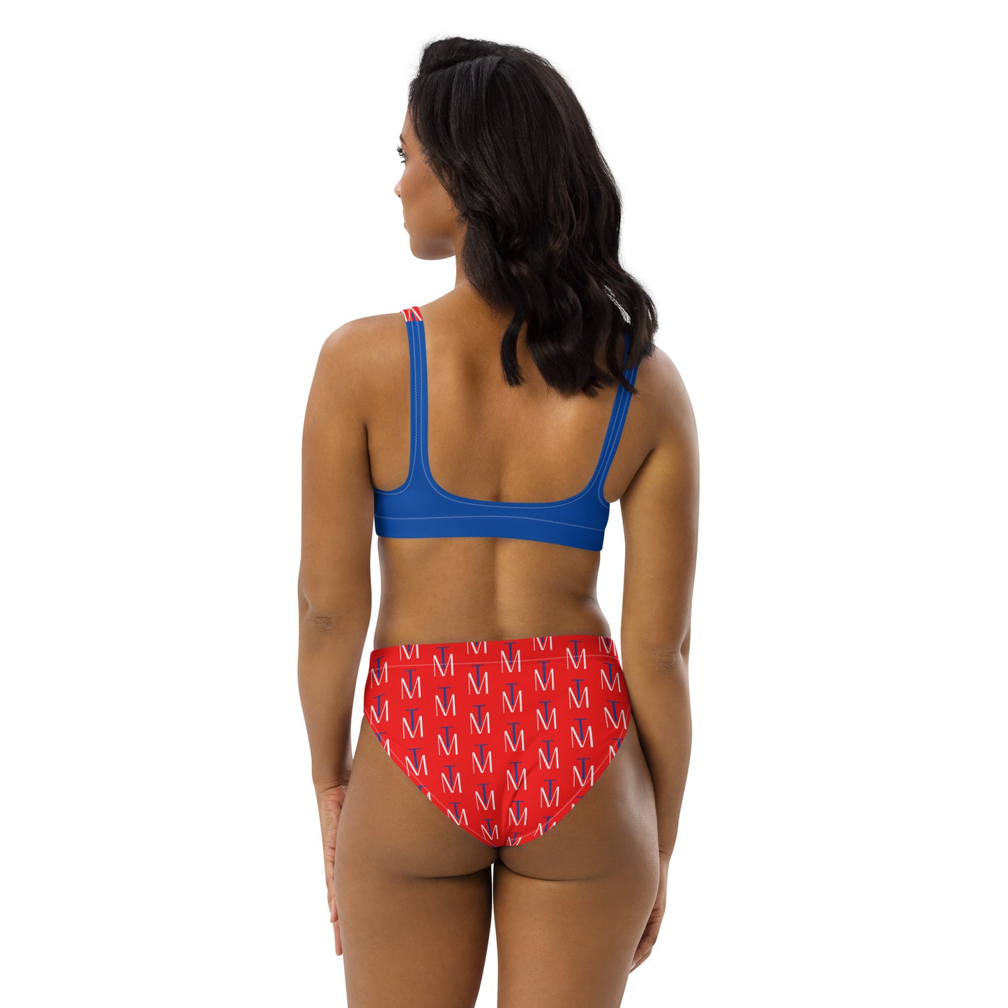 TM Red Blue Spirt High-waisted bikini