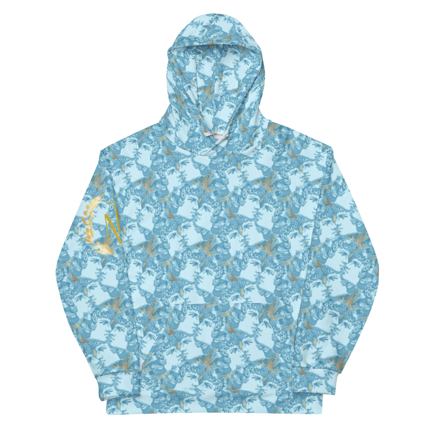 TM Sky Blue Greca Designer Hoodie