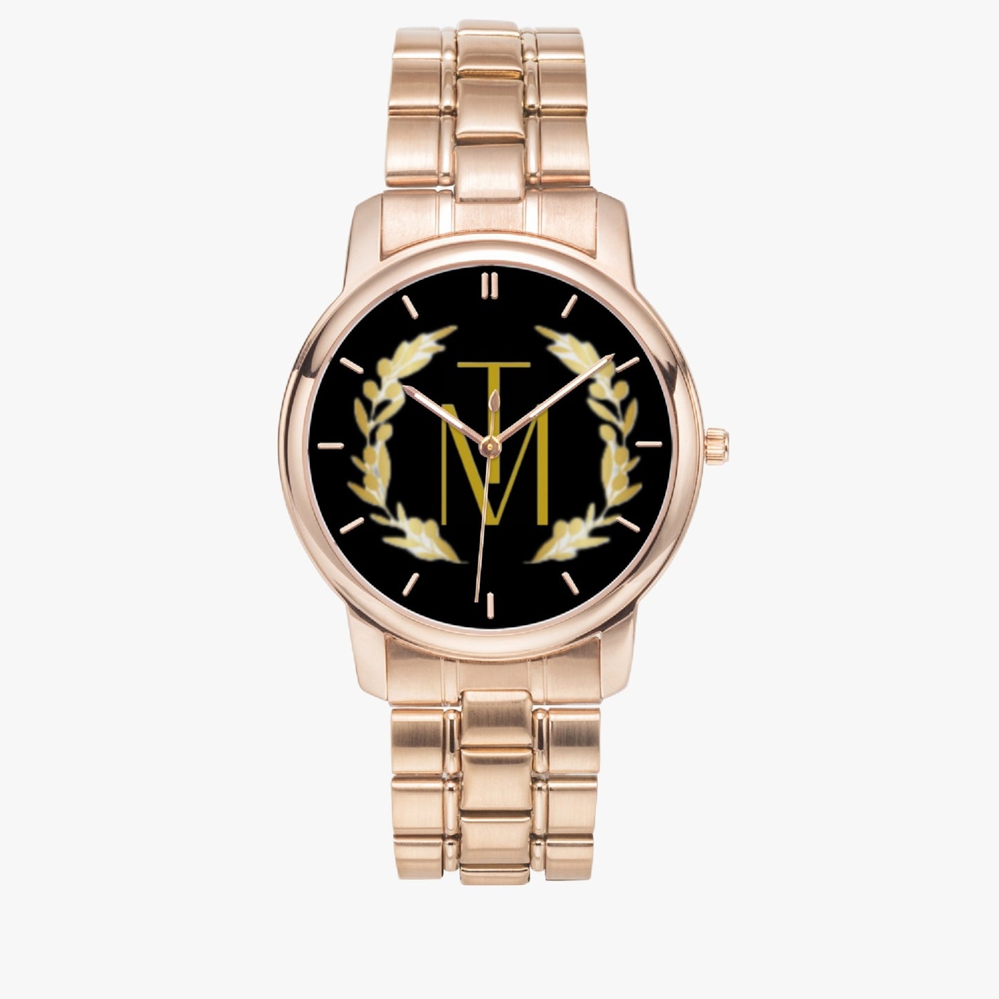 TM Luxury Folding Clasp Type Stainless Steel Quartz Watch Gold Reef