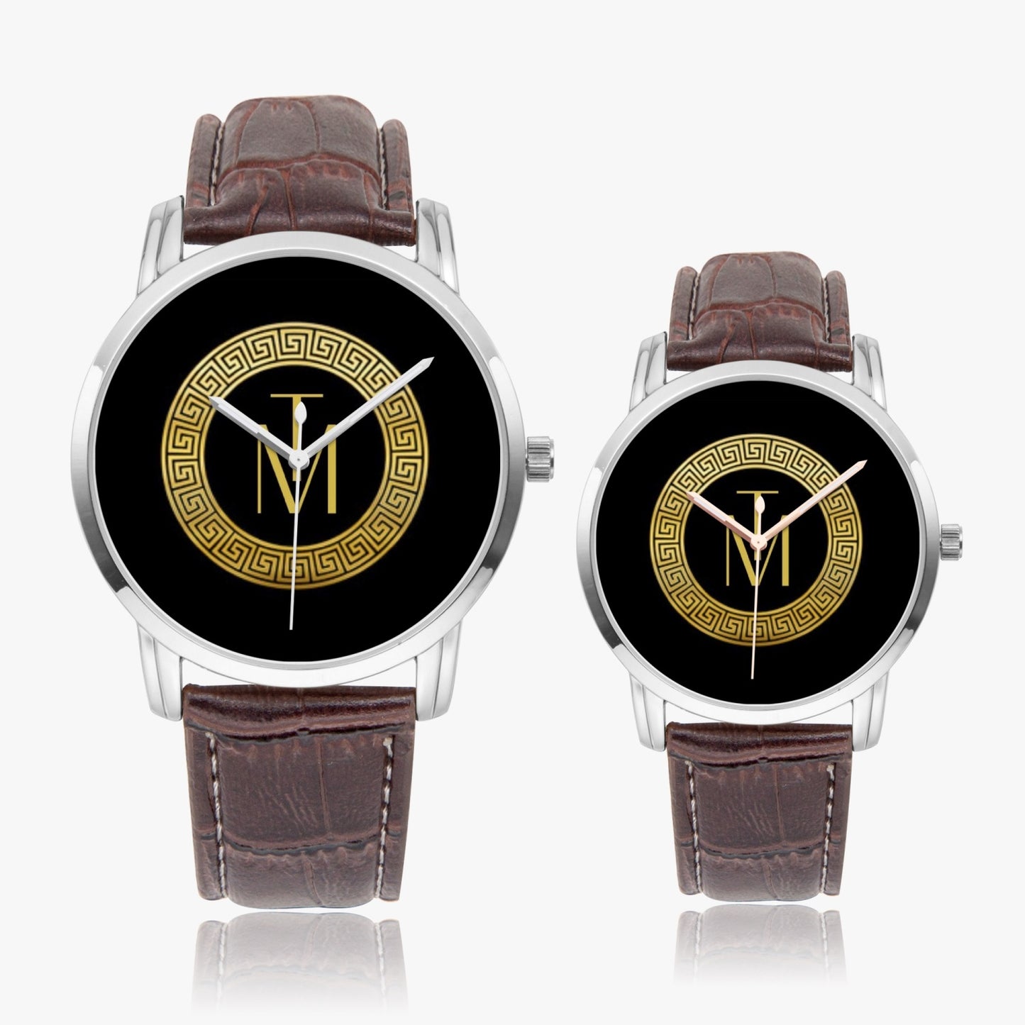 TM Luxury Watch Black Gold Logo