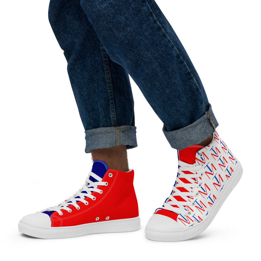 Shoes TM Men’s high top canvas Red/White/Blue