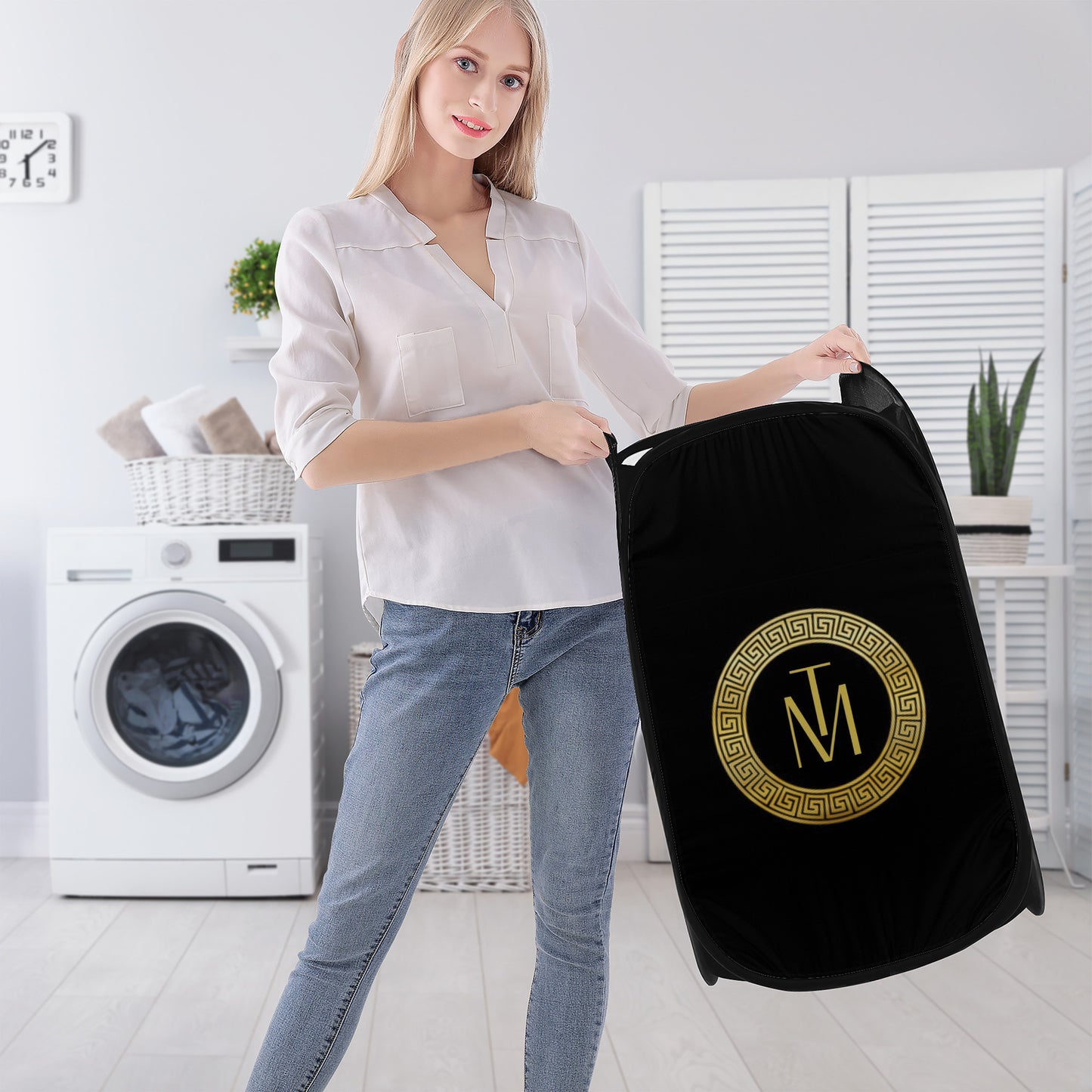 Laundry Hampers Black TM GOLD