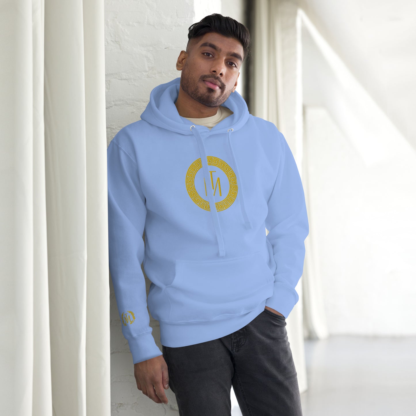 TM Gold Circle Stencil Luxury Unisex Hoodie