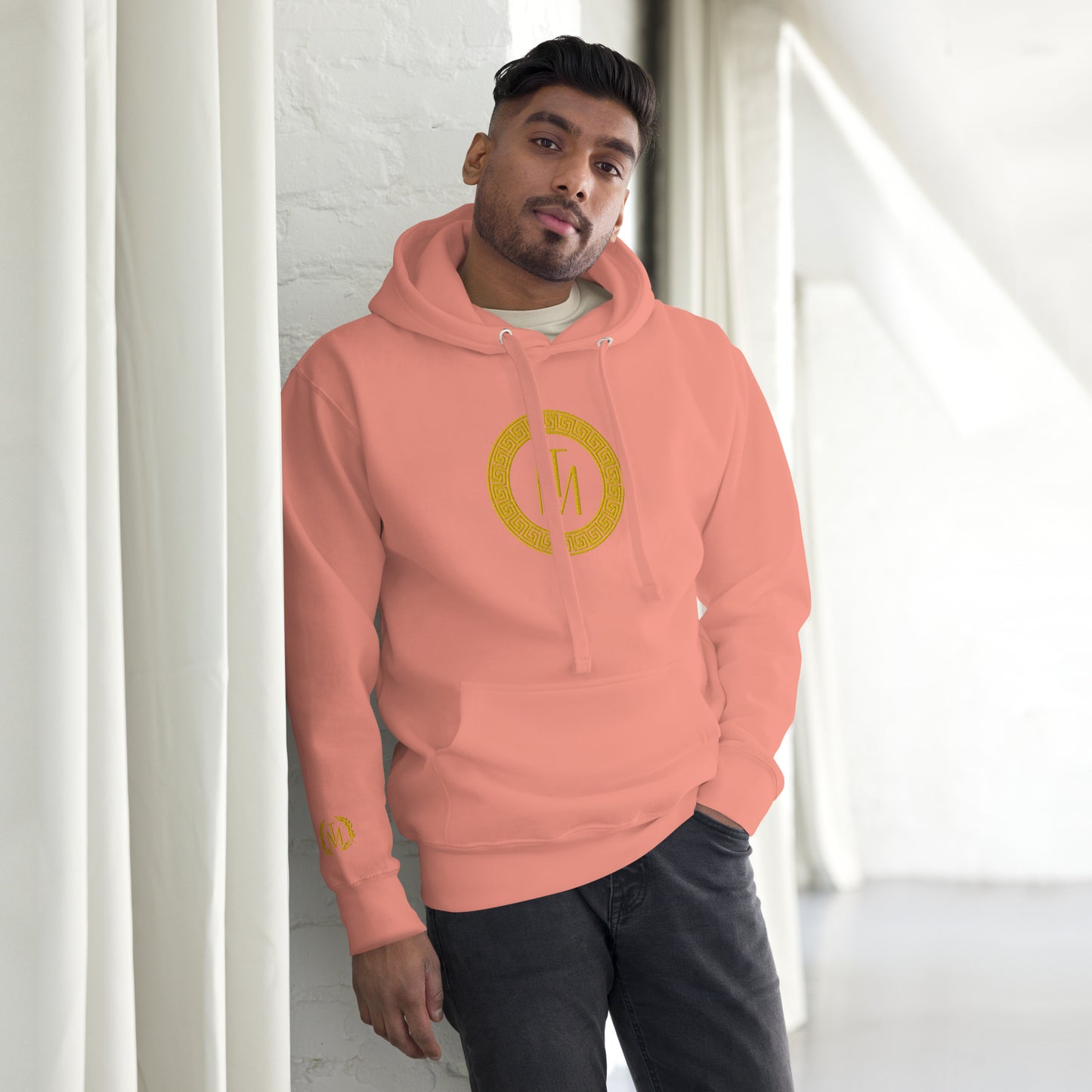 TM Gold Circle Stencil Luxury Unisex Hoodie