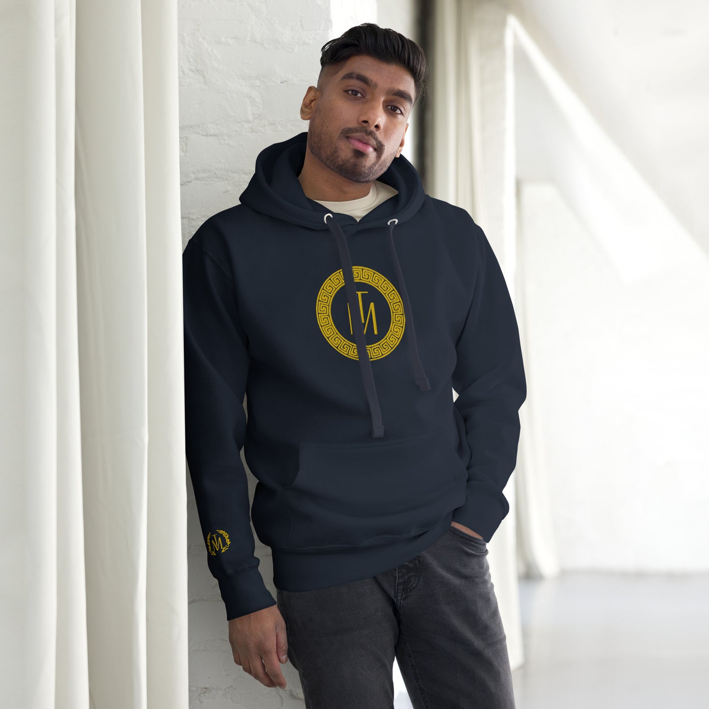 TM Gold Circle Stencil Luxury Unisex Hoodie